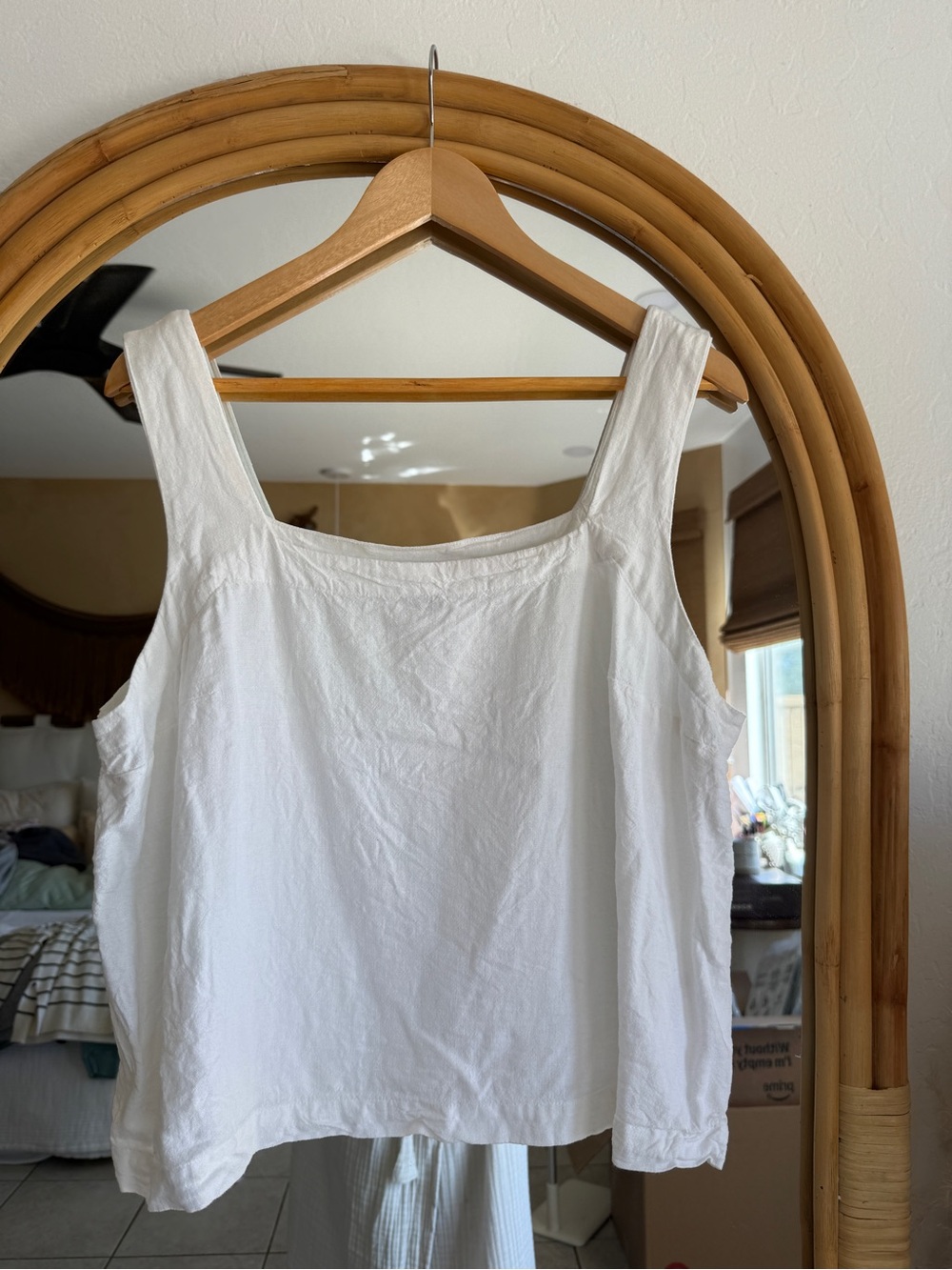 a new day White Square Neck Tank Top